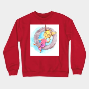 Girl on the tire swing Crewneck Sweatshirt